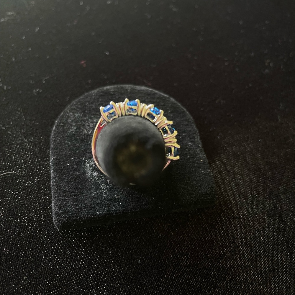 Simulate Sapphire 925 Silver Ring - image 2